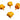 Four vibrant orange, wrinkled Orange Butch T Capsicum chinense peppers are shown on a white background. Each pepper displays a unique, bumpy shape and small protruding stems.
