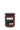 A glass jar of Mikey V'a Hatch Green Chile Salsa with a black lid displays its back label, showing nutritional info and ingredients. The red salsa inside has visible vegetable chunks and a roasted flavor from Hatch Green Chile.
